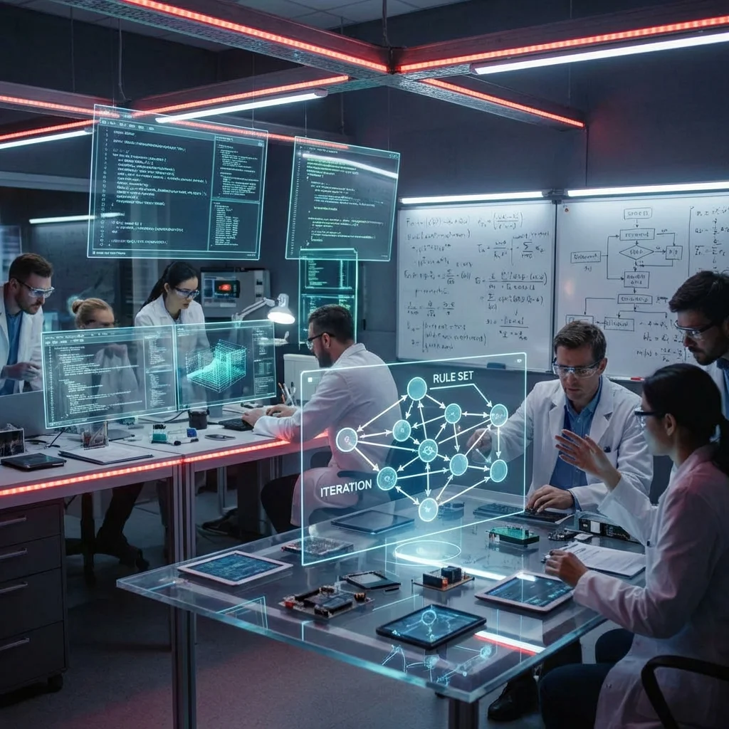 Futuristic digital laboratory